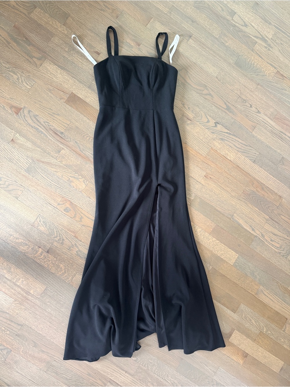 Azazie Elegant Black Spaghetti-Strap Maxi Dress